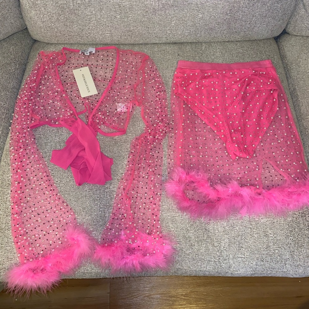 NWT Pink Disco Cowgirl Rave outfit